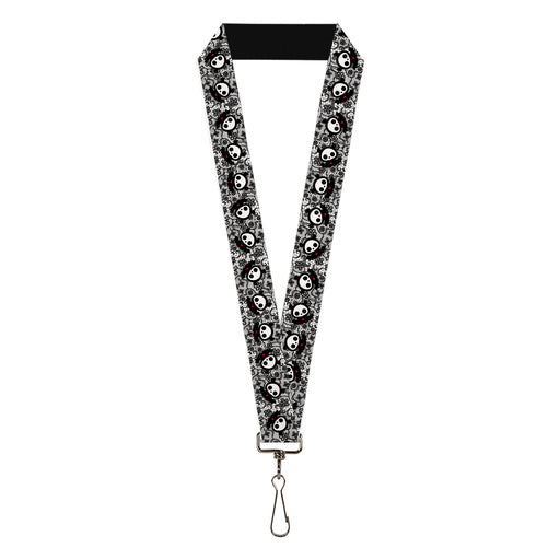 Lanyard - 1.0" - Skelanimals Diego the Bat Pose Lace Print White/Black Lanyards Hasbro   