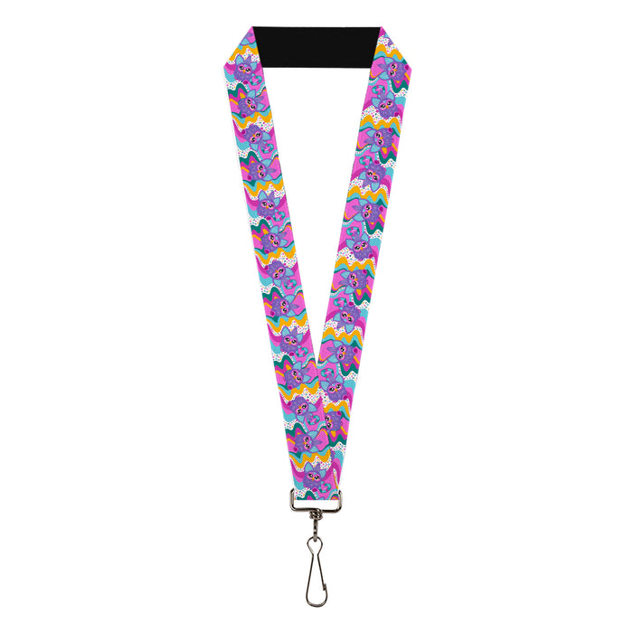 Lanyard - 1.0" - Furby Purple Dancing Pose Collage Multi Color Lanyards Hasbro   