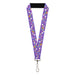 Lanyard - 1.0" - Furby Orange and Purple Jumping Rainbow Slide Black/Multi Color Lanyards Hasbro   