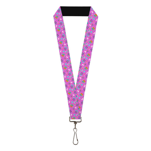 Lanyard - 1.0" - Furby and Furblets Galaxy Grid Collage Pink/Purple Lanyards Hasbro   