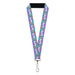 Lanyard - 1.0" - FURBY Title Logo and Fur Prints Collage Multi Color/White Lanyards Hasbro   