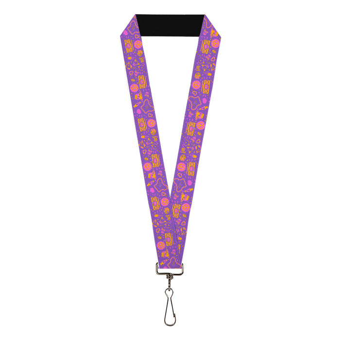 Lanyard - 1.0" - Furby Icons Collage Purples/Orange/Pinks Lanyards Hasbro   