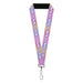 Lanyard - 1.0" - FURBY Title Logo Fur Print White/Lavender/Purple Lanyards Hasbro   