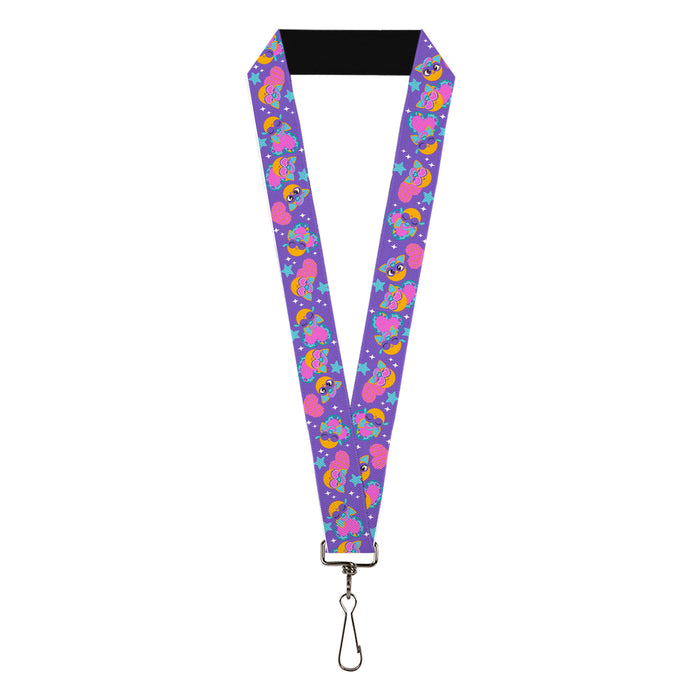 Lanyard - 1.0" - Fuby Furbmojis and Icons Collage Purple/Blues/Pinks Lanyards Hasbro   