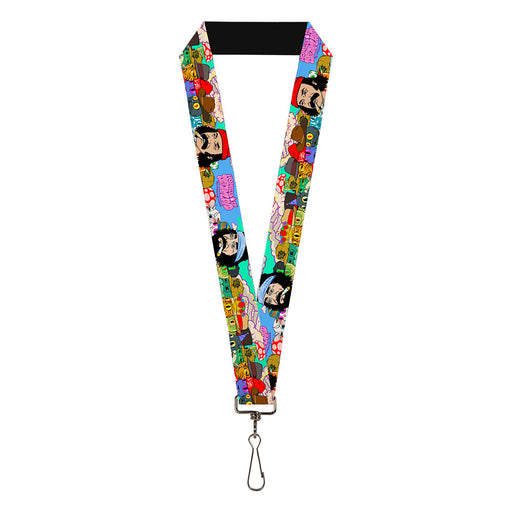 Lanyard - 1.0" - HOMIES IN DREAMLAND Title Logo Cheech and Chong with Homies Characters Blue Lanyards Homies in Dreamland by Cheech & Chong   
