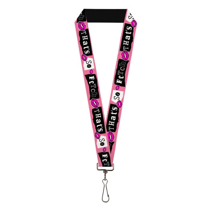 Lanyard - 1.0" - Mean Girls THAT'S SO FETCH Collage Pink/Black/White Lanyards Paramount Pictures   