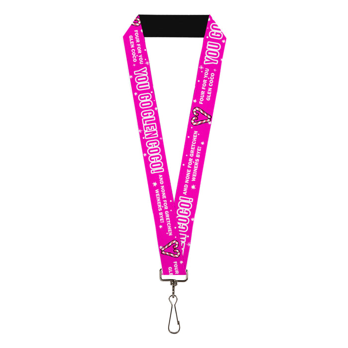 Lanyard - 1.0" - Mean Girls YOU GO GLEN COCO Pink/White Lanyards Paramount Pictures   