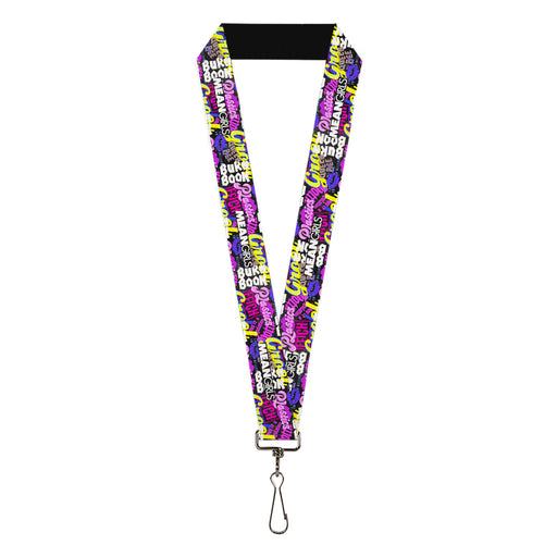 Lanyard - 1.0" - Mean Girls Catch Phrases Collage Black/Multi Color Lanyards Paramount Pictures   