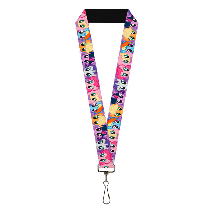 Lanyard - 1.0" - My Little Pony Friendship is Magic Original Mane Six Face Blocks Lanyards Hasbro   