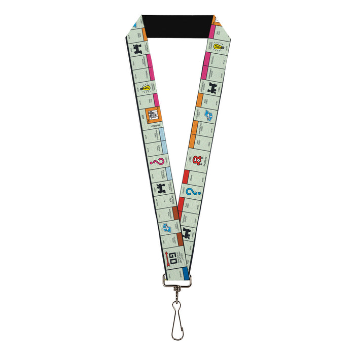 Lanyard - 1.0" - Monopoly British UK Game Board Space Blocks Lanyards Hasbro   