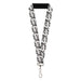 Lanyard - 1.0" - MASTERS OF THE UNIVERSE Brick Logo Stacked White/Black Lanyards Mattel   