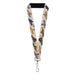 Lanyard - 1.0" - Masters of the Universe Heroes and Villains Poses White/Multi Color Lanyards Mattel   