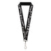 Lanyard - 1.0" - MASTERS OF THE UNIVERSE REVELATION Title Logo and Skeletor Expressions Black/White Lanyards Mattel   