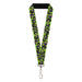 Lanyard - 1.0" - Masters of the Universe Skeletor Expressions Scattered Green Lanyards Mattel   