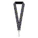 Lanyard - 1.0" - Masters of the Universe Skeletor Expressions Scattered Purple/Green Lanyards Mattel   