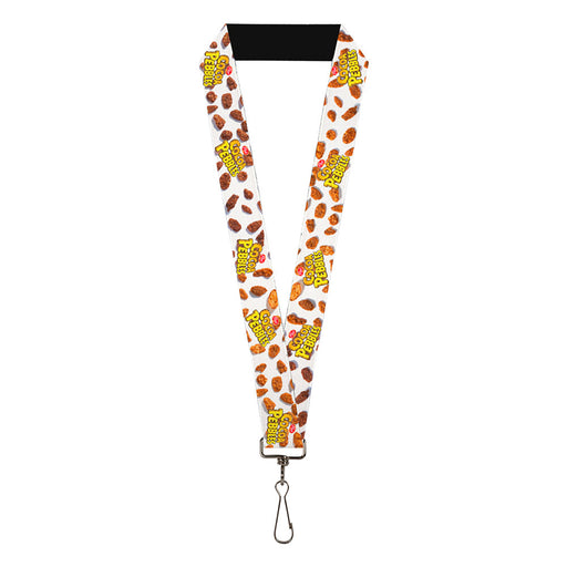 Lanyard - 1.0" - POST COCOA PEBBLES Logo and Cereal Pebbles Scattered White/Browns Lanyards The Flintstones   