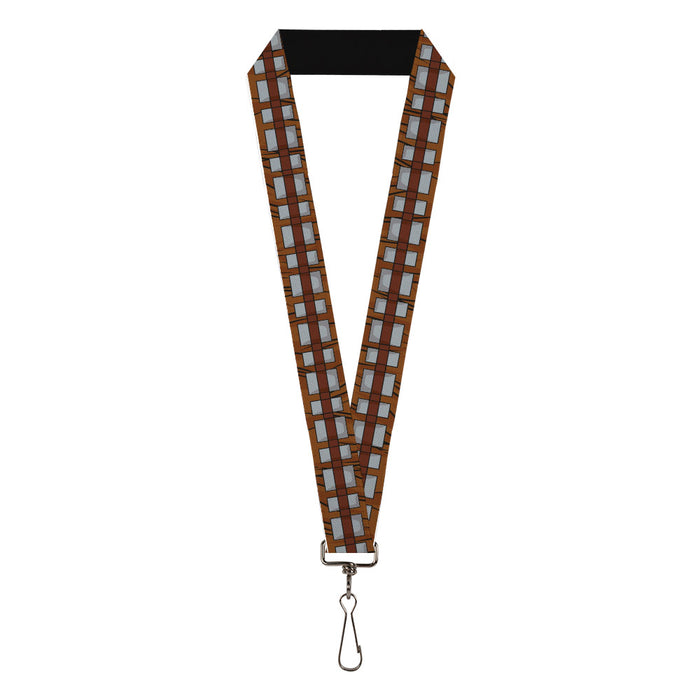 Lanyard - 1.0" - Star Wars Chewbacca Bandolier Bounding Browns/Gray Lanyards Star Wars   