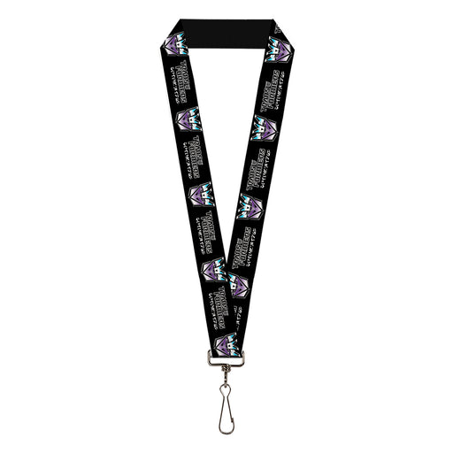 Lanyard - 1.0" - TRANSFORMERS Decepticons Cybertronian Icon Black/Grays/Purples Lanyards Hasbro   