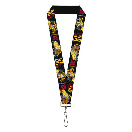 Lanyard - 1.0" - Transformers Generations BUMBLEBEE  G1 84 Poses Autobot Icon Black/Yellows/Red Lanyards Hasbro   