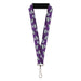 Lanyard - 1.0" - Transformers Decepticons Icon Scattered Grids Purples Lanyards Hasbro   