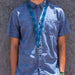 Lanyard - 1.0" - This is Fine Japanese Question Hound Flame Blue/Black/White Lanyards KC Green   