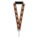 Lanyard - 1.0" - Willy Wonka and the Chocolate Factory WONKA BAR Logo Brown/Yellow/White Lanyards Warner Bros. Movies   