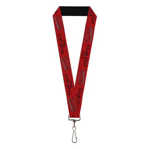 Lanyard - 1.0" - THE LOST BOYS VAMPIRES EVERYWHERE Title Logo Reds/Black Lanyards Warner Bros. Horror Movies   