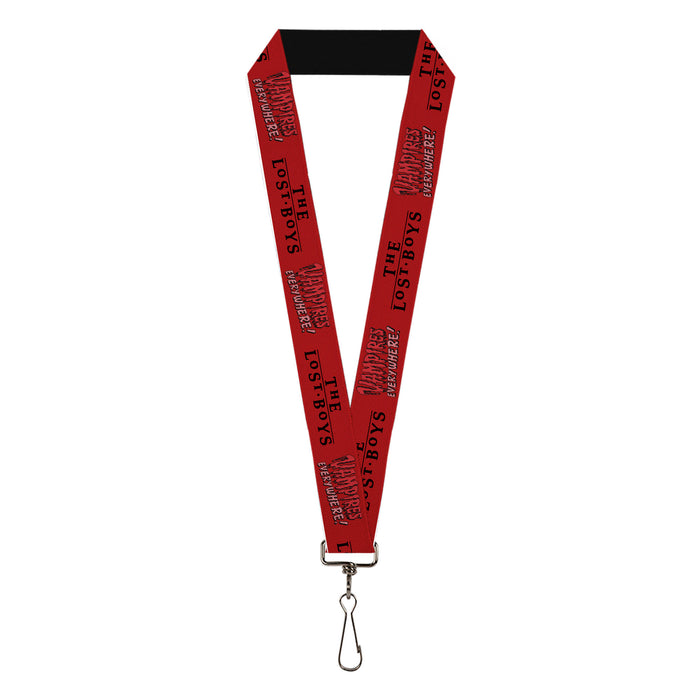 Lanyard - 1.0" - THE LOST BOYS VAMPIRES EVERYWHERE Title Logo Reds/Black Lanyards Warner Bros. Horror Movies   