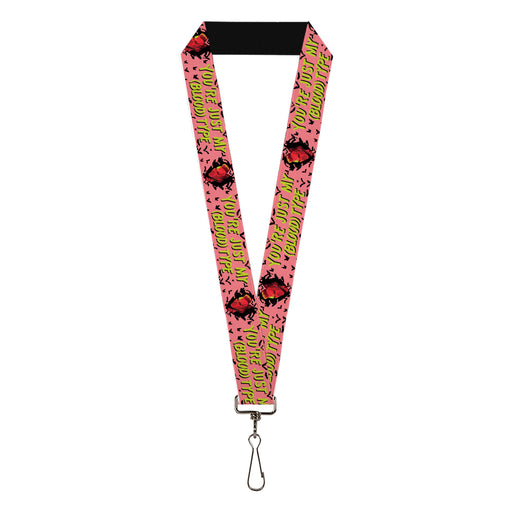 Lanyard - 1.0" - The Lost Boys David Heart Icon YOU'RE JUST MY (BLOOD) TYPE Pink/Yellow Lanyards Warner Bros. Horror Movies   