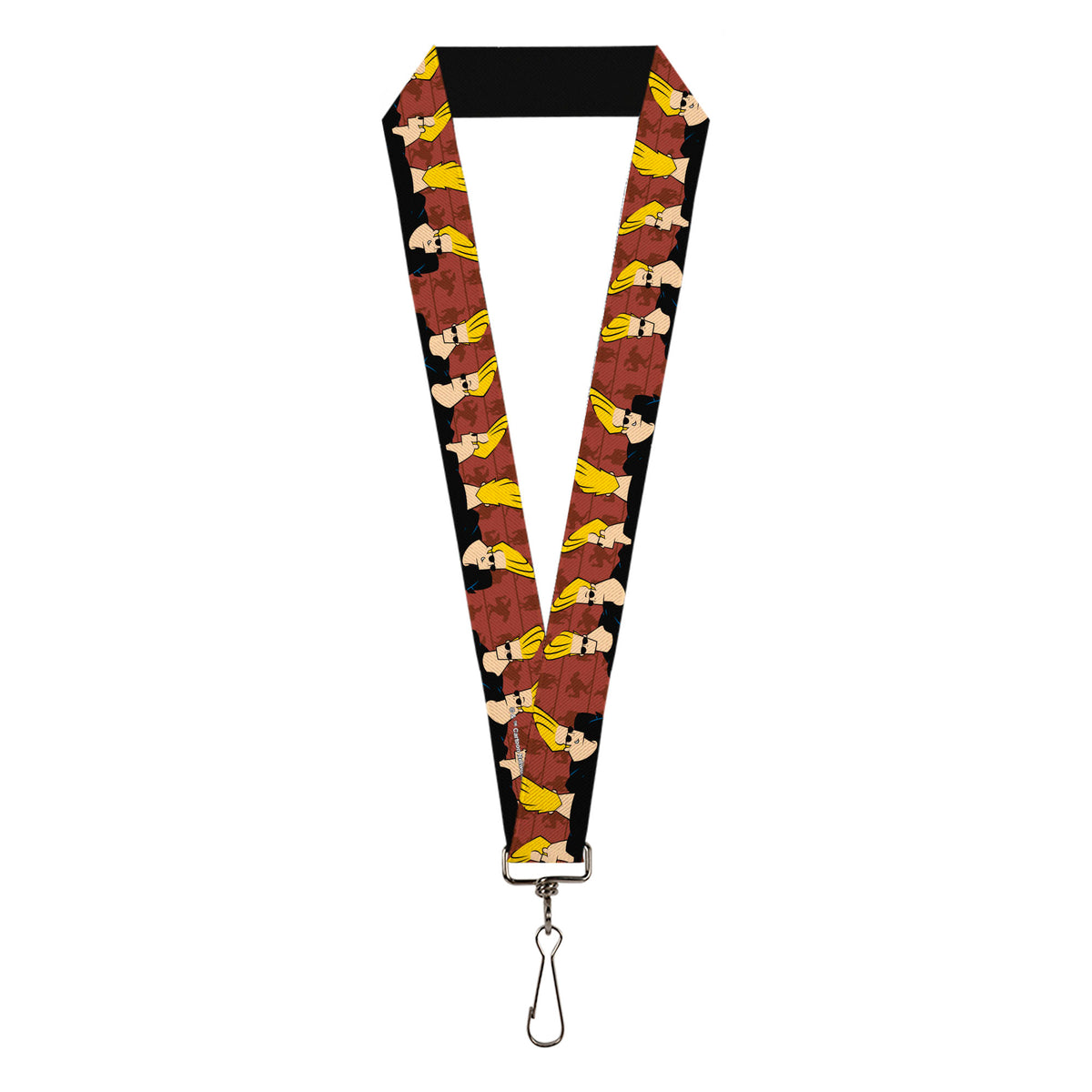 Buckle-Down Lanyard - Cool Stretchy Nylon Style With Stainless Steel Clip - 1.0 Inch Wide - Waffle & Chicken Print