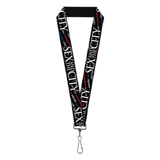 Lanyard - 1.0" - SEX AND THE CITY Title Logo and Names Black/White/Red/Blues Lanyards Home Box Office   