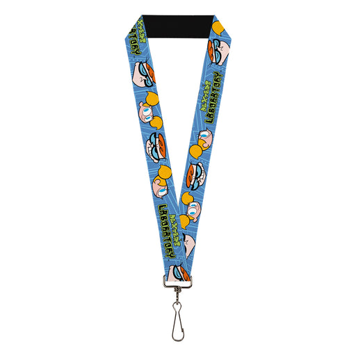 Lanyard - 1.0" - DEXTER'S LABORATORY Title Logo with Dexter and Dee Dee Expressions Blues Lanyards Warner Bros. Animation   