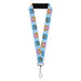 Lanyard - 1.0" - Dexter's Lab DEXTER and DEE DEE Face Icons Blues/Pink Lanyards Warner Bros. Animation   