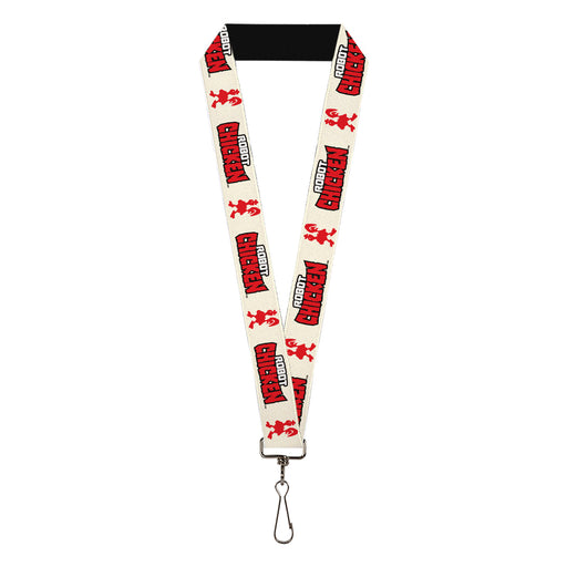 Lanyard - 1.0" - ROBOT CHICKEN Silhouette Chicken and Title Logo Ivory/Red Lanyards Warner Bros. Animation   