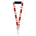 Lanyard - 1.0" - ROBOT CHICKEN Silhouette Chicken and Title Logo Ivory/Red Lanyards Warner Bros. Animation   