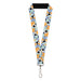 Lanyard - 1.0" - Johnny Bravo Poses and Icon Collage Blocks White/Multi Color Lanyards Warner Bros. Animation   