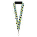 Lanyard - 1.0" - Johnny Bravo Flexing Pose and JOHNNY Icon Collage Blues/Yellows Lanyards Warner Bros. Animation   