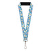 Lanyard - 1.0" - Johnny Bravo Icon Blocks Collage Blues/White Lanyards Warner Bros. Animation   