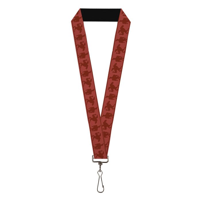 Lanyard - 1.0" - Johnny Bravo Pose Turn Silhouettes Reds Lanyards Warner Bros. Animation   