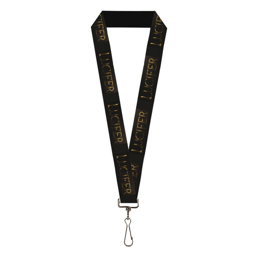 Lanyard - 1.0" - LUCIFER Title Logo Black/Gold Lanyards Warner Bros.   