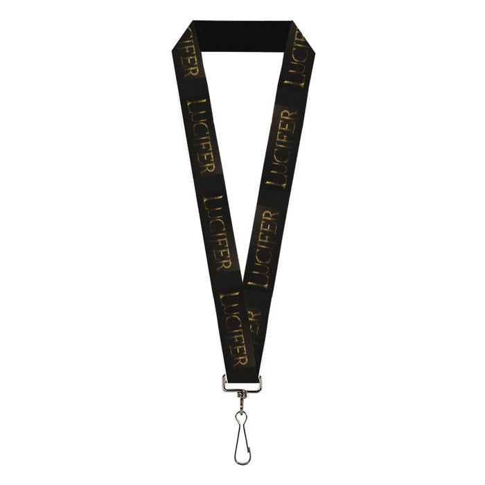 Lanyard - 1.0" - LUCIFER Title Logo Black/Gold Lanyards Warner Bros.   