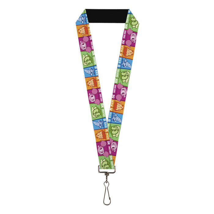 Lanyard - 1.0" - Dexter's Laboratory Four Character Pose Blocks Multi Color Lanyards Warner Bros. Animation   