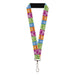 Lanyard - 1.0" - Dexter's Laboratory Four Character Pose Blocks Multi Color Lanyards Warner Bros. Animation   