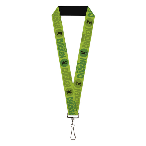 Lanyard - 1.0" - ROBOT CHICKEN Title Logo and Chicken Silhouette Bullseye Greens Lanyards Warner Bros. Animation   