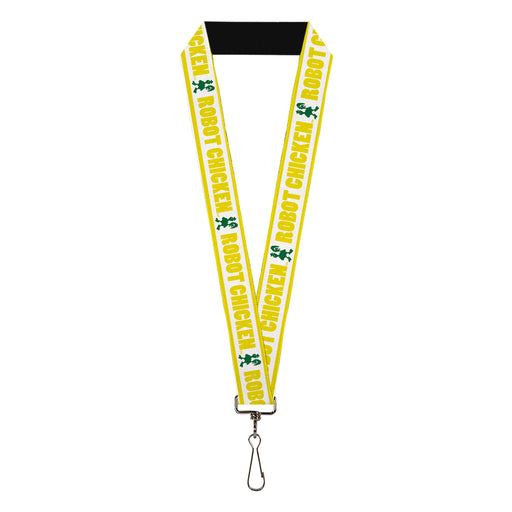 Lanyard - 1.0" - ROBOT CHICKEN Chicken Silhouette Yellow/White/Green Lanyards Warner Bros. Animation   