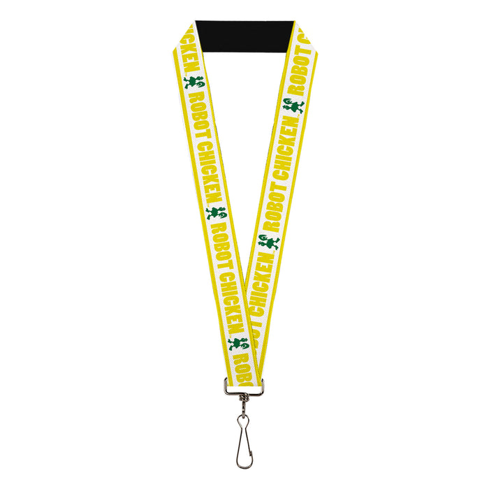 Lanyard - 1.0" - ROBOT CHICKEN Chicken Silhouette Yellow/White/Green Lanyards Warner Bros. Animation   