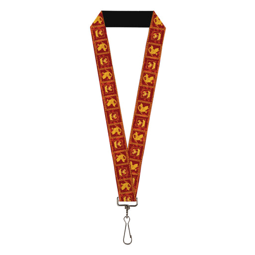 Lanyard - 1.0" - Samurai Jack Action Pose and Dragon Icon Blocks Reds/Orange Lanyards Warner Bros. Animation   