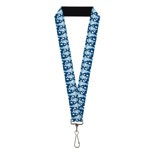 Lanyard - 1.0" - The Year Without a Santa Claus Snow Miser Face Collage Blues Lanyards Warner Bros. Holiday Movies   