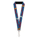 Lanyard - 1.0" - THE YEAR WITHOUT A SANTA CLAUS Heat and Snow Miser Faces Blues/Reds Lanyards Warner Bros. Holiday Movies   