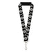 Lanyard - 1.0" - Yellowstone Dutton Ranch and Native American Icons Black/White Lanyards Yellowstone Show   